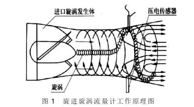 旋(xuán)進漩渦流量(liàng)計工作原理(lǐ)圖示