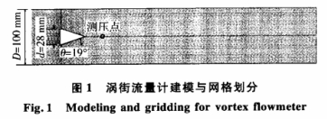 渦街流量(liang)計建模與網(wang)格劃分
