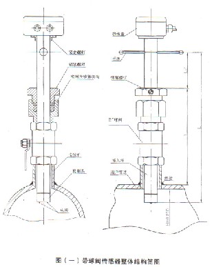 插入(ru)式電磁(cí)流量計(jì)帶球閥(fá)結構圖(tu)