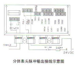 分體表頭脈(mo)沖輸出接線示意(yì)圖