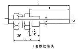 雙金屬溫度計卡(ka)套螺紋接頭