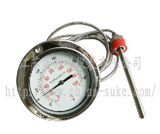 全不鏽鋼液體(ti)壓力式溫度計