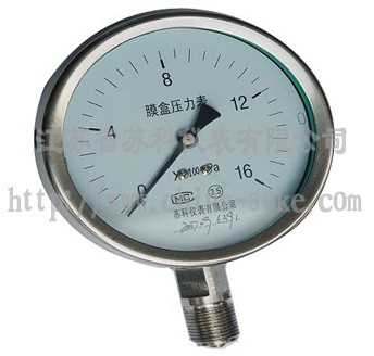 不鏽(xiu)鋼膜盒(hé)壓力表(biao)
